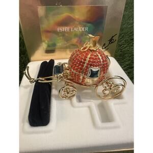 Estee Lauder Solid Perfume Compact Beautiful Cinderella's Pumpkin Coach